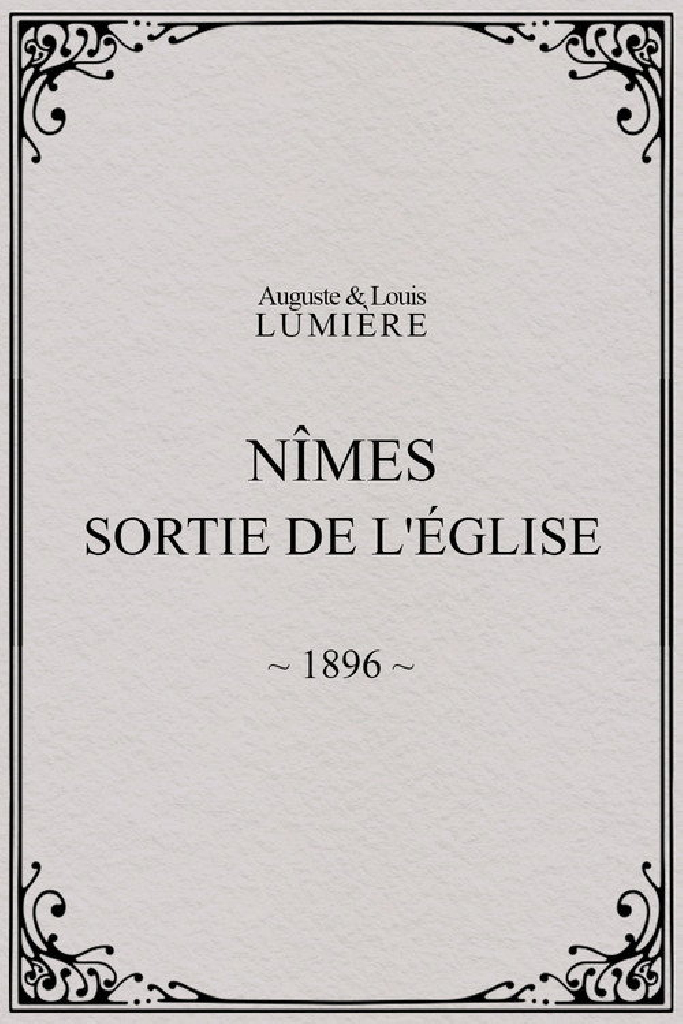 Nîmes, sortie de l'église