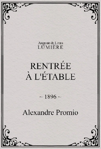 Rentrée à l'étable