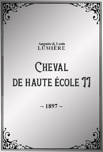 Cheval de haute école, II