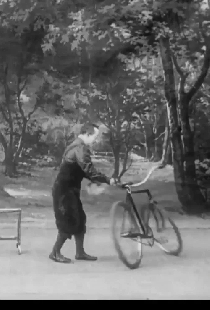 Bicyclette présentée en liberté