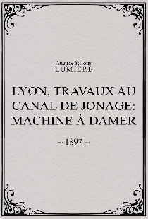 Lyon, travaux au canal de Jonage: Machine à damer